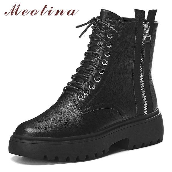 real leather ankle boots women genuine thick heels short zipper round toe shoes female autumn size 34-39 210517, Black
real leather ankle boots women genuine thick heels short zipper round toe shoes female autumn size 34-39 210517, Black