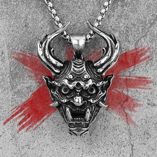 chains prajna horned monster stainless steel men necklaces pendants chain punk for boyfriend male jewelry creativity gift wholesale, Silver
chains prajna horned monster stainless steel men necklaces pendants chain punk for boyfriend male jewelry creativity gift wholesale, Silver