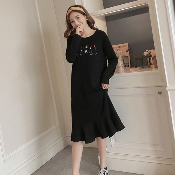 #2136 spring autumn cotton long sleeve tshirt dress trumpet / mermaid printed casual loose thin dresses ladies clothing korean, Black;gray
#2136 spring autumn cotton long sleeve tshirt dress trumpet / mermaid printed casual loose thin dresses ladies clothing korean, Black;gray