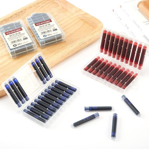 fountain pens pen refill ink 20pcs/set black red erasable blue/dark-blue cartridge with case school office supplies
fountain pens pen refill ink 20pcs/set black red erasable blue/dark-blue cartridge with case school office supplies