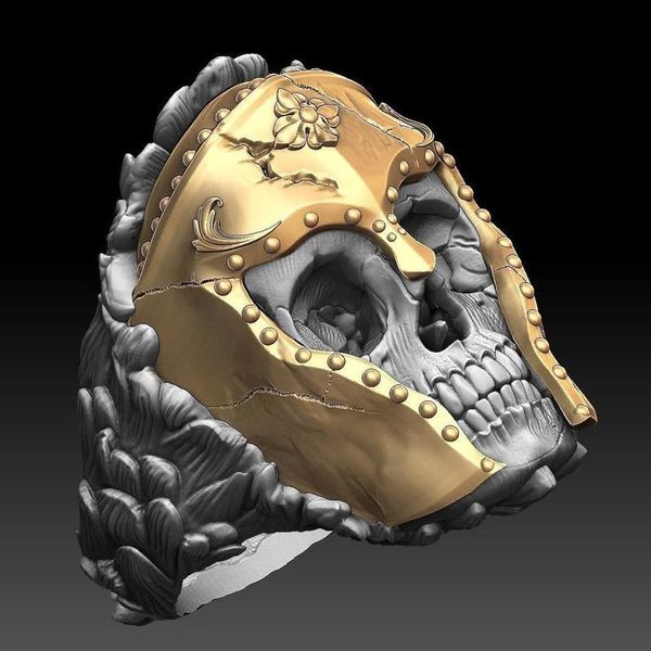 cluster rings skull mask retro two-tone ring european and american punk style exaggerated big male, Golden;silver
cluster rings skull mask retro two-tone ring european and american punk style exaggerated big male, Golden;silver