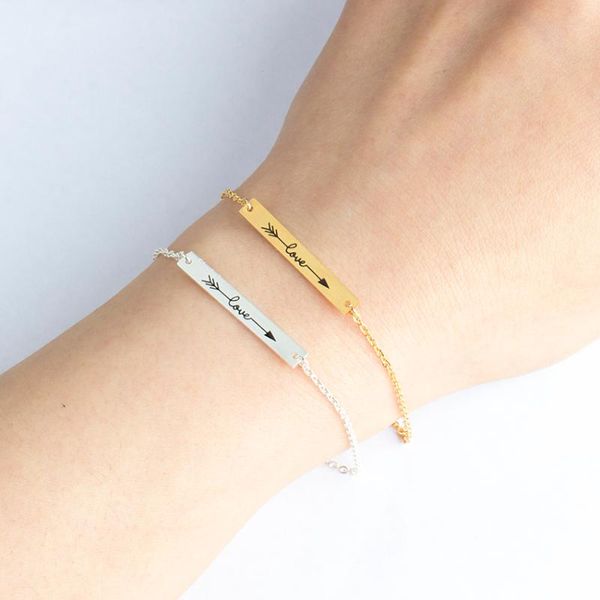 link, chain stainless steel arrow bracelet & bangle charm women simple jewelry friend gifts bijoux bff, Black
link, chain stainless steel arrow bracelet & bangle charm women simple jewelry friend gifts bijoux bff, Black