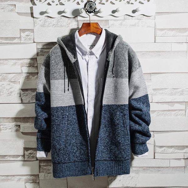men's jackets sweater jacket men mens coat hooded korean casual plush thickened knitted zipper warm 2021, Black;brown
men's jackets sweater jacket men mens coat hooded korean casual plush thickened knitted zipper warm 2021, Black;brown
