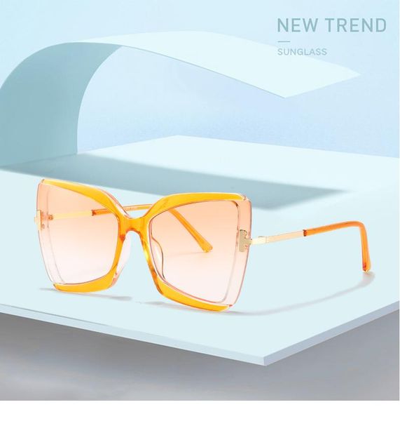 sunglasses trendy design luxury oversize cat eye glasses uv400 for women wearing 7 color options, White;black
sunglasses trendy design luxury oversize cat eye glasses uv400 for women wearing 7 color options, White;black
