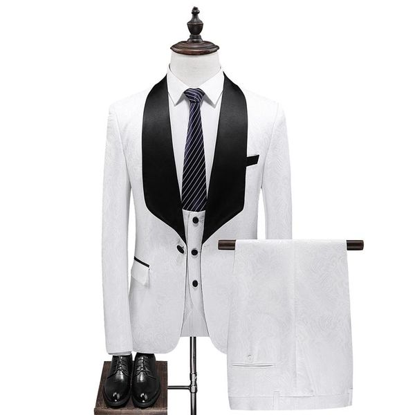 men's suits & blazers jacket vest pants nice style male business wedding casual full dress evening suit coat trousers 3 pcs set, White;black
men's suits & blazers jacket vest pants nice style male business wedding casual full dress evening suit coat trousers 3 pcs set, White;black