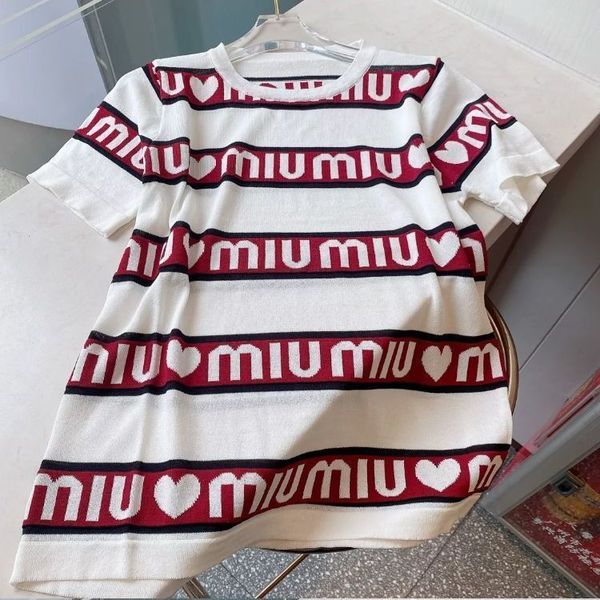 2021 summer new striped letter love jacquard versatile ice silk t-shirt girl student short sleeve t-shirt fashion, White;black
2021 summer new striped letter love jacquard versatile ice silk t-shirt girl student short sleeve t-shirt fashion, White;black