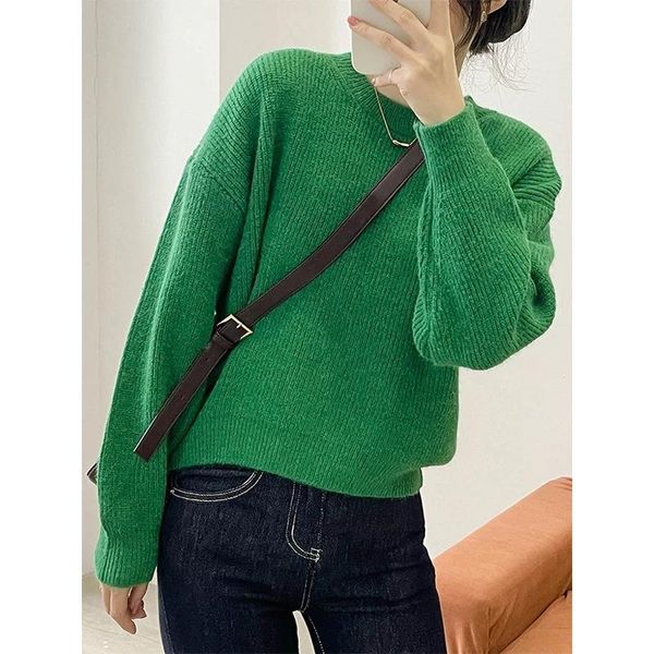 women's sweaters autumn overszied green trending sweater korean jumper 2021 long sleeve loose knit pullover, White;black
women's sweaters autumn overszied green trending sweater korean jumper 2021 long sleeve loose knit pullover, White;black