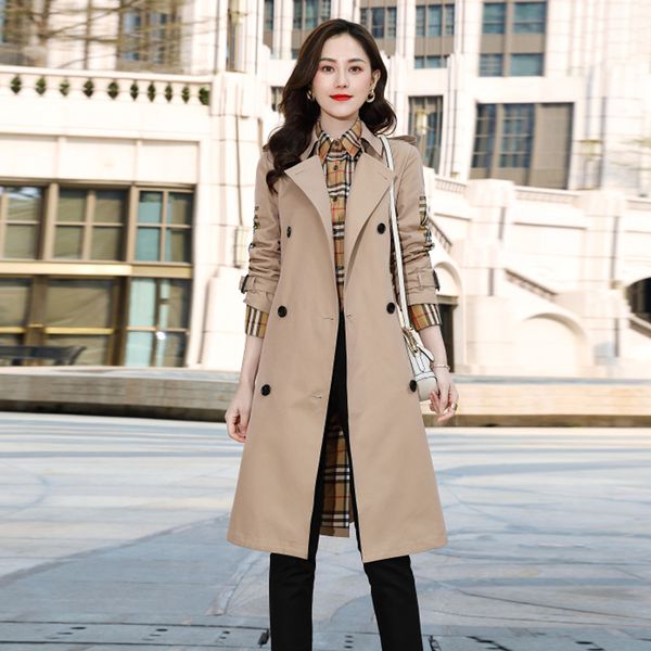 women's trench coats long classic windbreaker waterproof british new high-end english style autumn winter gabadian solid color k12, Tan;black
women's trench coats long classic windbreaker waterproof british new high-end english style autumn winter gabadian solid color k12, Tan;black