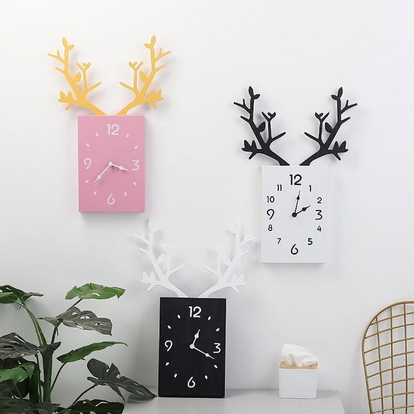 wall clocks nordic antler cartoon mute kids room clock decoration nursery baby shower gift home
wall clocks nordic antler cartoon mute kids room clock decoration nursery baby shower gift home