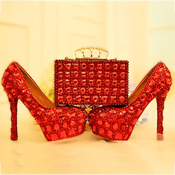 dress shoes wedding pumps women and bags to matching crystal platform bride silver red purse high heels genuine leather big size, Black
dress shoes wedding pumps women and bags to matching crystal platform bride silver red purse high heels genuine leather big size, Black
