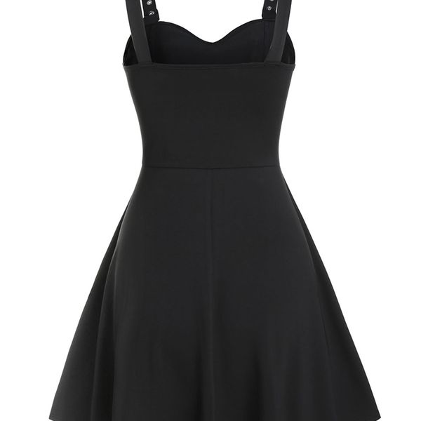 wipalo lace up buckle strap a line dress gothic harajuku vintage summer sleeveless party dress women plus size casual dress, Black;gray
wipalo lace up buckle strap a line dress gothic harajuku vintage summer sleeveless party dress women plus size casual dress, Black;gray