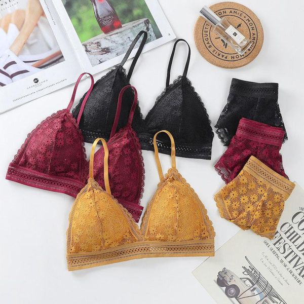 women lace bra sets seamless underwear backless vest panties padded ultrathin bralette female lingerie briefs sports gym clothing, White;black
women lace bra sets seamless underwear backless vest panties padded ultrathin bralette female lingerie briefs sports gym clothing, White;black