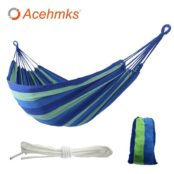 hammocks acehmks travel camping swing portable outdoor garden hang bed hamac for camp canvas hammock with tree ropes blue red 200cmx80cm
hammocks acehmks travel camping swing portable outdoor garden hang bed hamac for camp canvas hammock with tree ropes blue red 200cmx80cm