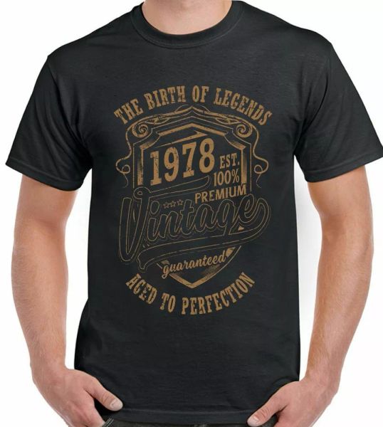 43rd birthday 1978 mens funny 43 years old gift birth of, White;black