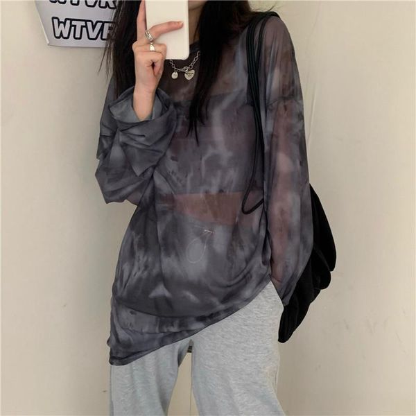 women's t-shirt women tie dye long sleeve ladies spring loose high street stylish thin leisure minimalist harajuku ins chic comfortable, White
women's t-shirt women tie dye long sleeve ladies spring loose high street stylish thin leisure minimalist harajuku ins chic comfortable, White