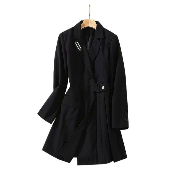 casual dresses ladies office wear work dress notched collar buttoned belt long sleeve short black blazer drop, Black;gray
casual dresses ladies office wear work dress notched collar buttoned belt long sleeve short black blazer drop, Black;gray