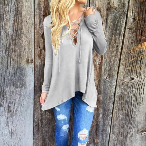 women's blouses & shirts classics comfort clothing love lace up tie casual women low cut v neck bandage hoodie shirt blouse, White
women's blouses & shirts classics comfort clothing love lace up tie casual women low cut v neck bandage hoodie shirt blouse, White