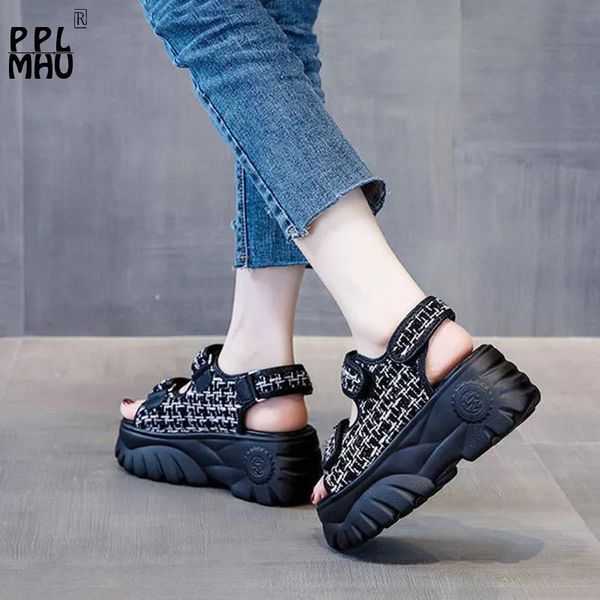 sandals black stretch fabric platform increase 6cm 2021summer hook & loop non-slip women shoes casual open toes beach
sandals black stretch fabric platform increase 6cm 2021summer hook & loop non-slip women shoes casual open toes beach