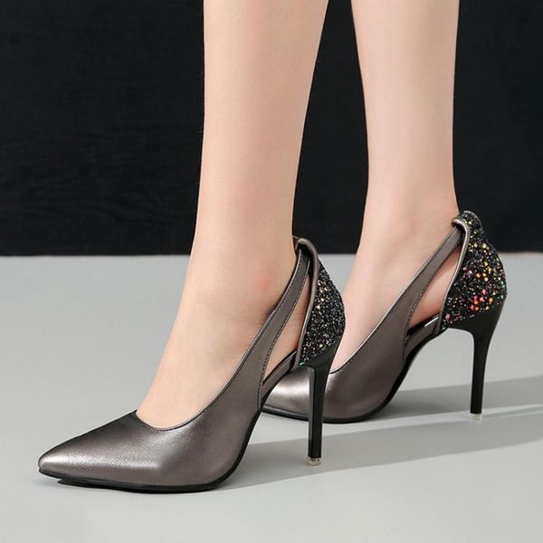 sandals women shoes high heel pointed toe pumps with sequins stiletto ladies wedding party shoe plus size 33-45 19-7, Black
sandals women shoes high heel pointed toe pumps with sequins stiletto ladies wedding party shoe plus size 33-45 19-7, Black