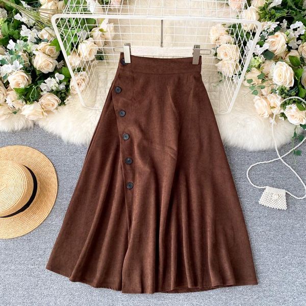 vintage women skirt solid elastic high waist buttons midi 2021 spring autumn elegant ladies a line retro long skirts, Black
vintage women skirt solid elastic high waist buttons midi 2021 spring autumn elegant ladies a line retro long skirts, Black