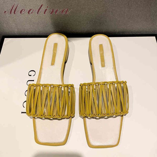 meotina women sandals low heel slippers ladies footwear square toe slides cutout sandals summer ladies footwear yellow pink 43 210520, Black
meotina women sandals low heel slippers ladies footwear square toe slides cutout sandals summer ladies footwear yellow pink 43 210520, Black
