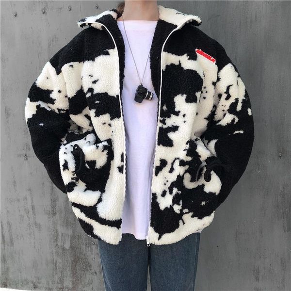 hwlzltzht lambswool coats for women cow print jacket streetwear zipper casual warm autumn winter harajuku coat female, Black;brown
hwlzltzht lambswool coats for women cow print jacket streetwear zipper casual warm autumn winter harajuku coat female, Black;brown