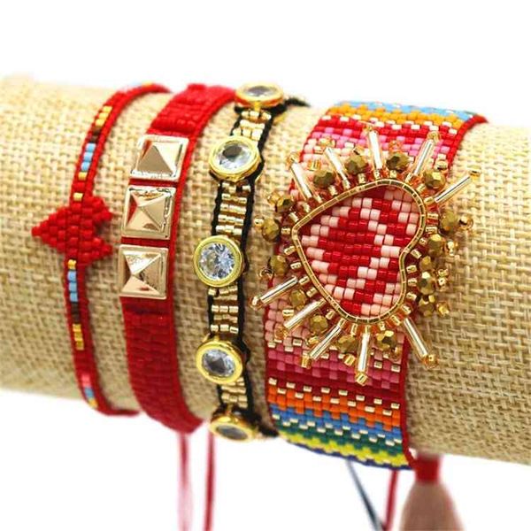 fashion bohemian bracelet for women pulseras mujer moda 2021 miyuki crystal armband heart bracelet jewelry accesorios mujer gift-a, Golden;silver
fashion bohemian bracelet for women pulseras mujer moda 2021 miyuki crystal armband heart bracelet jewelry accesorios mujer gift-a, Golden;silver