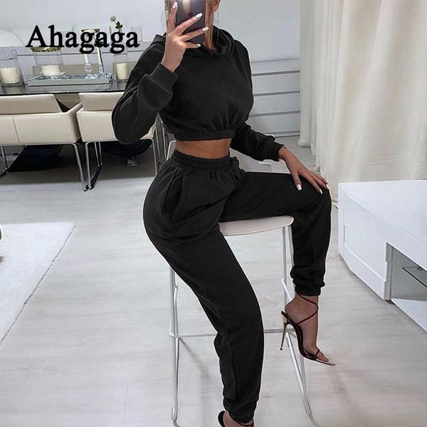 women's two piece pants ahagaga 2021 autumn matching tracksuit women fashion 2 pullovers short hoodies + solid casual female set costum, White
women's two piece pants ahagaga 2021 autumn matching tracksuit women fashion 2 pullovers short hoodies + solid casual female set costum, White