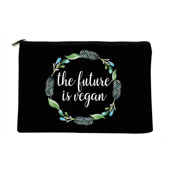 cosmetic bags & cases women the future is vegan printed make up bag fashion cosmetics organizer for travel colorful storage lady
cosmetic bags & cases women the future is vegan printed make up bag fashion cosmetics organizer for travel colorful storage lady