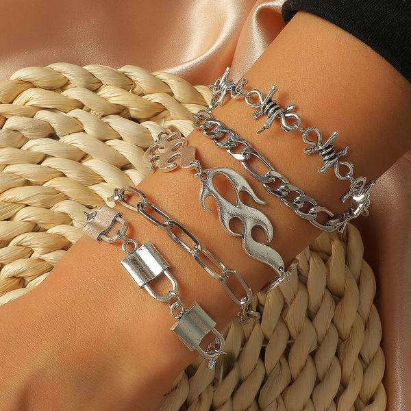 charm bracelets chain cute bracelet accessories punk gothic men metal flame thorns 2021, Golden;silver
charm bracelets chain cute bracelet accessories punk gothic men metal flame thorns 2021, Golden;silver