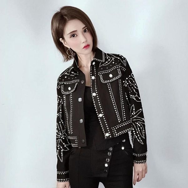 women's jackets brand metal embroidery flares womens short coats long sleeve single breasted punk style straight female, Black;brown
women's jackets brand metal embroidery flares womens short coats long sleeve single breasted punk style straight female, Black;brown