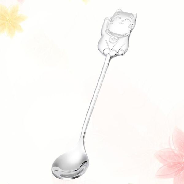 spoons 304 stainless steel luck cat coffee stirring spoon cartoon dessert for eating dinner kitchen (silver)
spoons 304 stainless steel luck cat coffee stirring spoon cartoon dessert for eating dinner kitchen (silver)