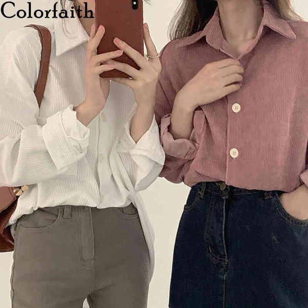 colorfaith new women autumn winter blouses shirts corduroy pockets buttons casual vintage oversize office wild bl9335 210413, White
colorfaith new women autumn winter blouses shirts corduroy pockets buttons casual vintage oversize office wild bl9335 210413, White
