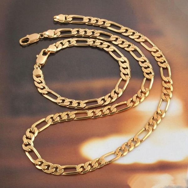 earrings & necklace mens womens jewelry yellow gold filled bracelet set figaro curb chain (24"+8.66"), Silver
earrings & necklace mens womens jewelry yellow gold filled bracelet set figaro curb chain (24"+8.66"), Silver