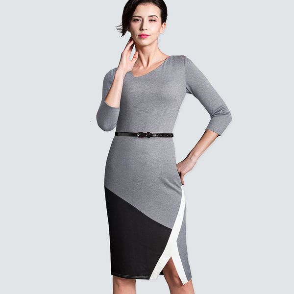 dresses spring patchwork office three quarter sleeve belt business formal lady pencil 1hb332, Black;gray
dresses spring patchwork office three quarter sleeve belt business formal lady pencil 1hb332, Black;gray