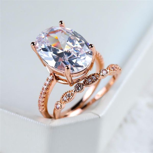 wedding rings vintage female white zircon ring set classic rose gold color engagement luxury crystal oval for women, Slivery;golden
wedding rings vintage female white zircon ring set classic rose gold color engagement luxury crystal oval for women, Slivery;golden