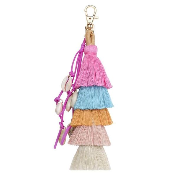 keychains women bohemia colorful layered tassel shell pendant keychain ring bag ornament gift, Silver
keychains women bohemia colorful layered tassel shell pendant keychain ring bag ornament gift, Silver