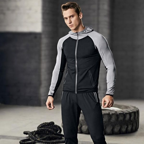 men's tracksuits custom print logo wholesale sportswear training printing long sleeve for men, Gray
men's tracksuits custom print logo wholesale sportswear training printing long sleeve for men, Gray