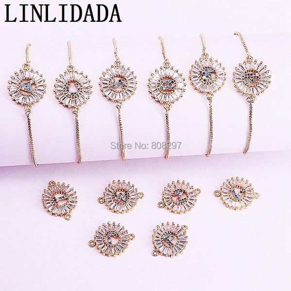 link, chain 15pcs copper gold color a-z 26 letter charms connector bracelets women's fashion jewelry, Black
link, chain 15pcs copper gold color a-z 26 letter charms connector bracelets women's fashion jewelry, Black