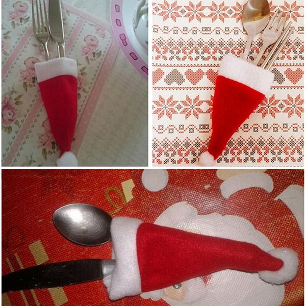 christmas decorations 10 pcs/pack caps shape cutlery holder fork spoon pocket decor bag tablewear set covers supplies
christmas decorations 10 pcs/pack caps shape cutlery holder fork spoon pocket decor bag tablewear set covers supplies