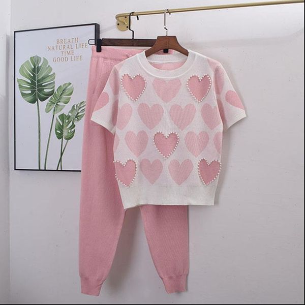 summer knitted fashion two womens tracksuits piece sets outfits pearl beading pants suits casual elegant korean 2 pcs tz17, Gray
summer knitted fashion two womens tracksuits piece sets outfits pearl beading pants suits casual elegant korean 2 pcs tz17, Gray