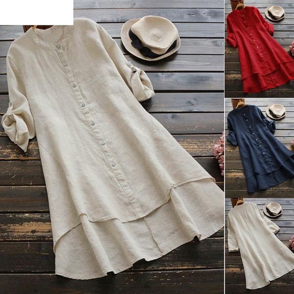 casual dresses jaycosin 2021 women loose dress linen soild button long sleeve shirt 18dce14, Black;gray
casual dresses jaycosin 2021 women loose dress linen soild button long sleeve shirt 18dce14, Black;gray