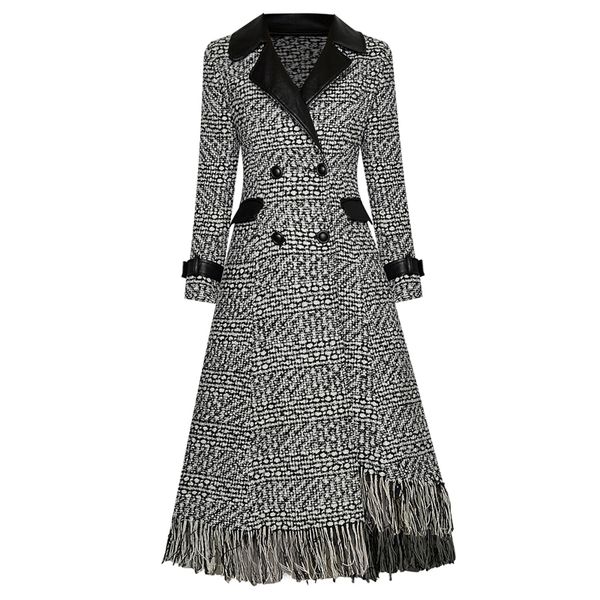 coat coat seqinyy autumn winter jacket 2021 female fashion design track black plaid weave thick, long outwear brothel, Tan;black
coat coat seqinyy autumn winter jacket 2021 female fashion design track black plaid weave thick, long outwear brothel, Tan;black