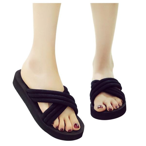 slippers platform women breathable beach slides solid color summer slip on slipper female flip flops flat shoes chanclas #lr1, Black
slippers platform women breathable beach slides solid color summer slip on slipper female flip flops flat shoes chanclas #lr1, Black