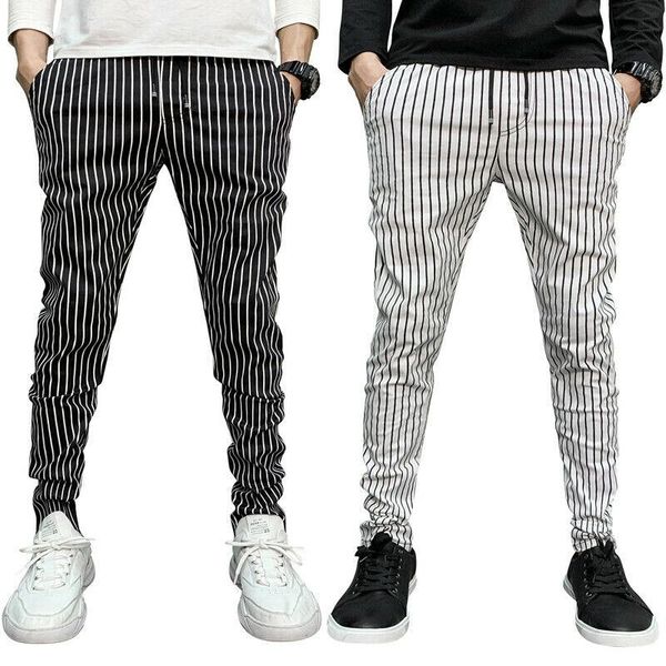 men's pants men slim fit skinny fashion grey with stripe casual solid color striped trousers pluses size 4xl, Black
men's pants men slim fit skinny fashion grey with stripe casual solid color striped trousers pluses size 4xl, Black