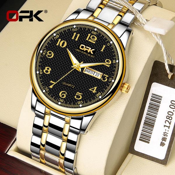wristwatches opk men stainless steel quartz watch business style fashion 30m waterproof movement dual calendar, Slivery;brown
wristwatches opk men stainless steel quartz watch business style fashion 30m waterproof movement dual calendar, Slivery;brown