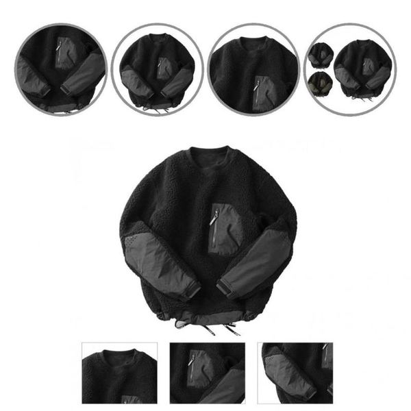 men's sweaters men accessory fashion patchwork round hem sweatshirt comfortable male warm streetwear, White;black
men's sweaters men accessory fashion patchwork round hem sweatshirt comfortable male warm streetwear, White;black