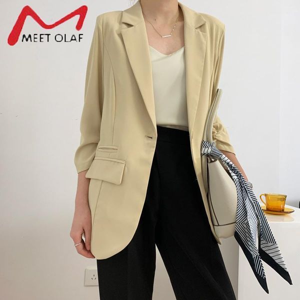 women's suits & blazers autumn solid color elegant vintage green white black blazer women korean style loose long sleeve coat fall jack
women's suits & blazers autumn solid color elegant vintage green white black blazer women korean style loose long sleeve coat fall jack