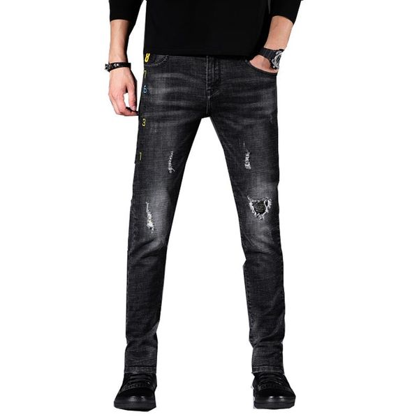 men's stretch jeans men elastic cotton denim pants loose fit trousers brand menswear, Blue
men's stretch jeans men elastic cotton denim pants loose fit trousers brand menswear, Blue