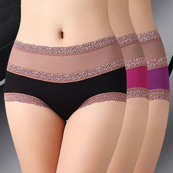women's panties high waist bamboo fiber ladies underwear abdomen drawing trigonometric breathable lace briefs, Black;pink
women's panties high waist bamboo fiber ladies underwear abdomen drawing trigonometric breathable lace briefs, Black;pink